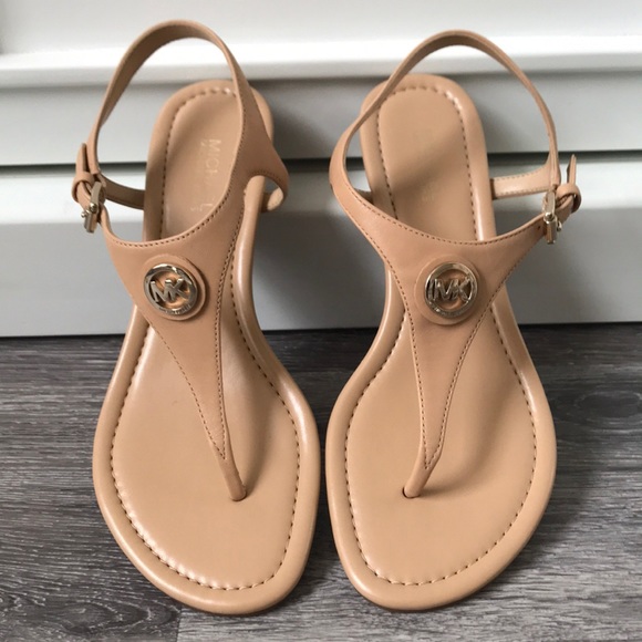 MICHAEL Michael Kors Shoes - Michael Kors nude wedge sandals size 5 NEW